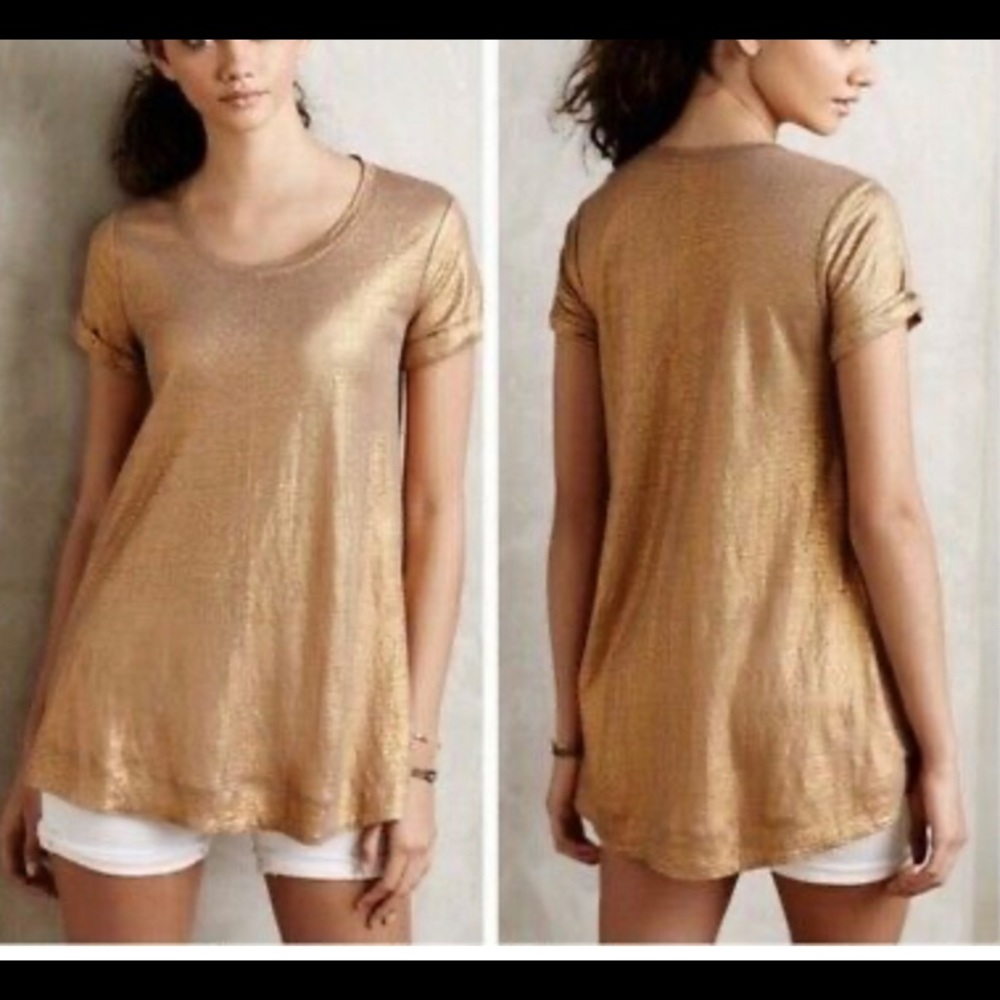 Bordeaux Shimmer Gold Top